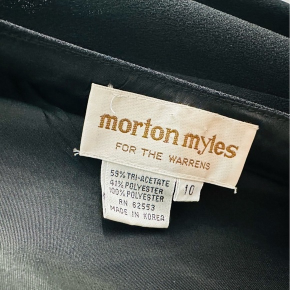 Vintage Dress Mini Little Black Sheath Bow Glam Dainty Coquette Size 10 Medium - Picture 4 of 4